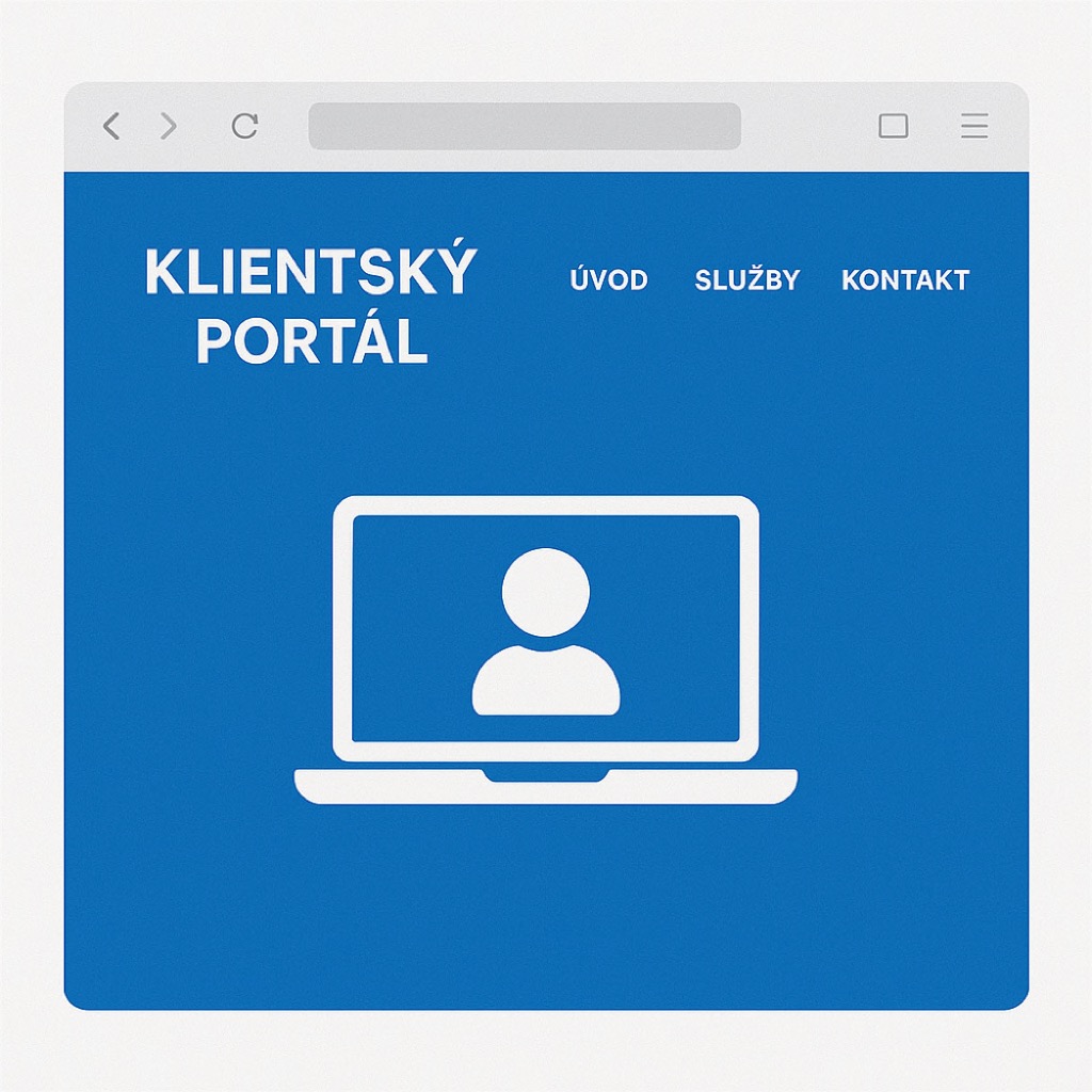 Customer portal interface illustration showing submission without direct access to the internal system