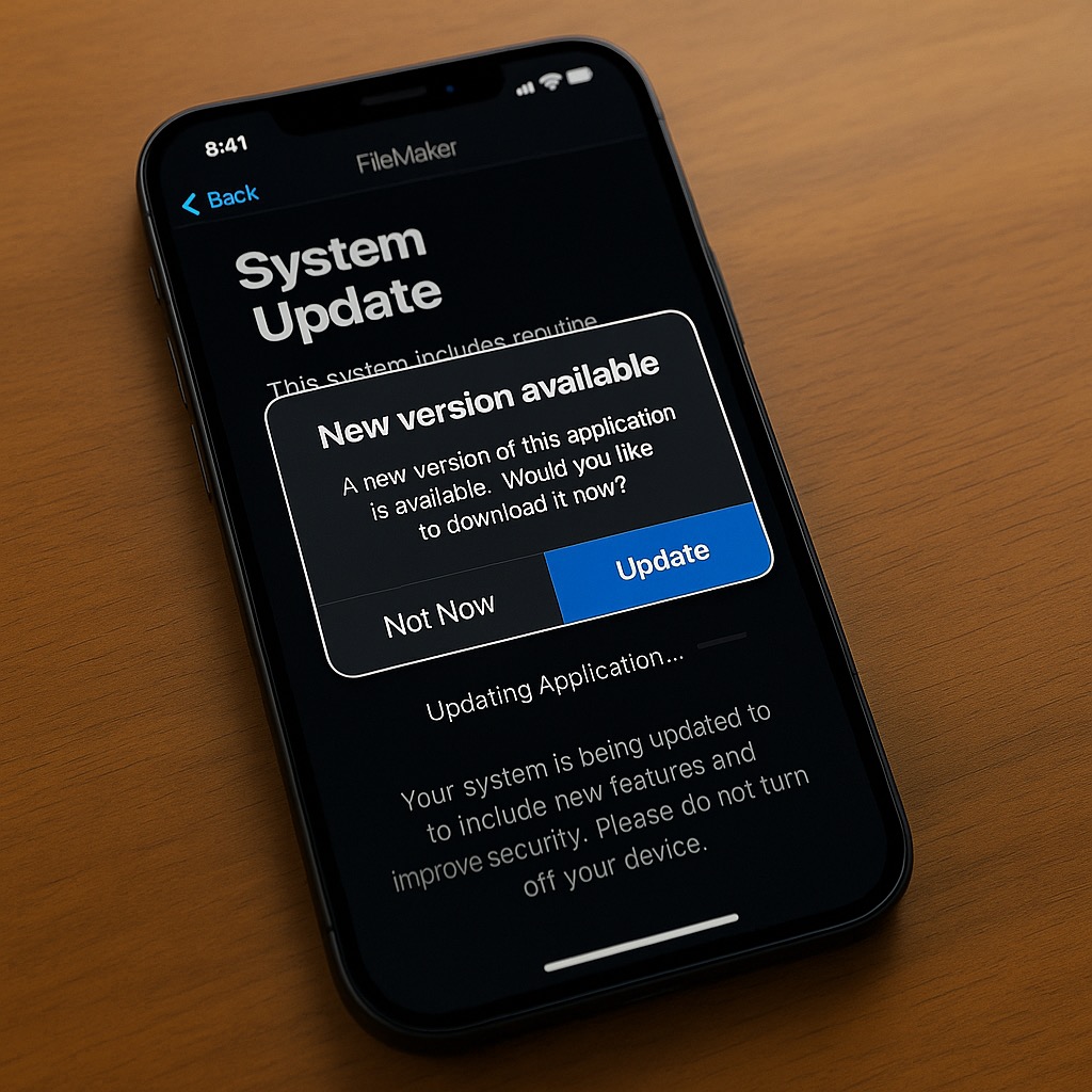 Zákazník potřeboval možnost okamžitě distribuovat nové verze FileMaker aplikace uživatelům v terénu.