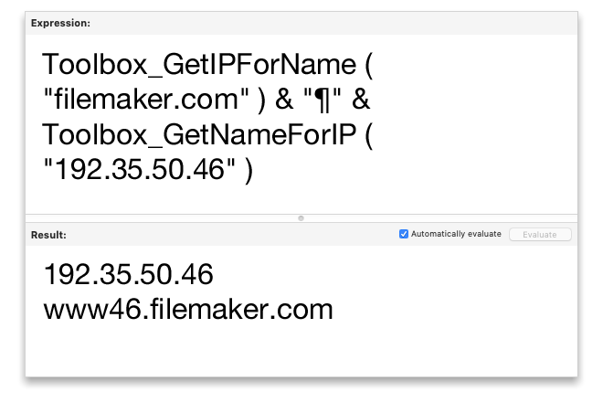 Lookup DNS Name for IP and VICE VERSA