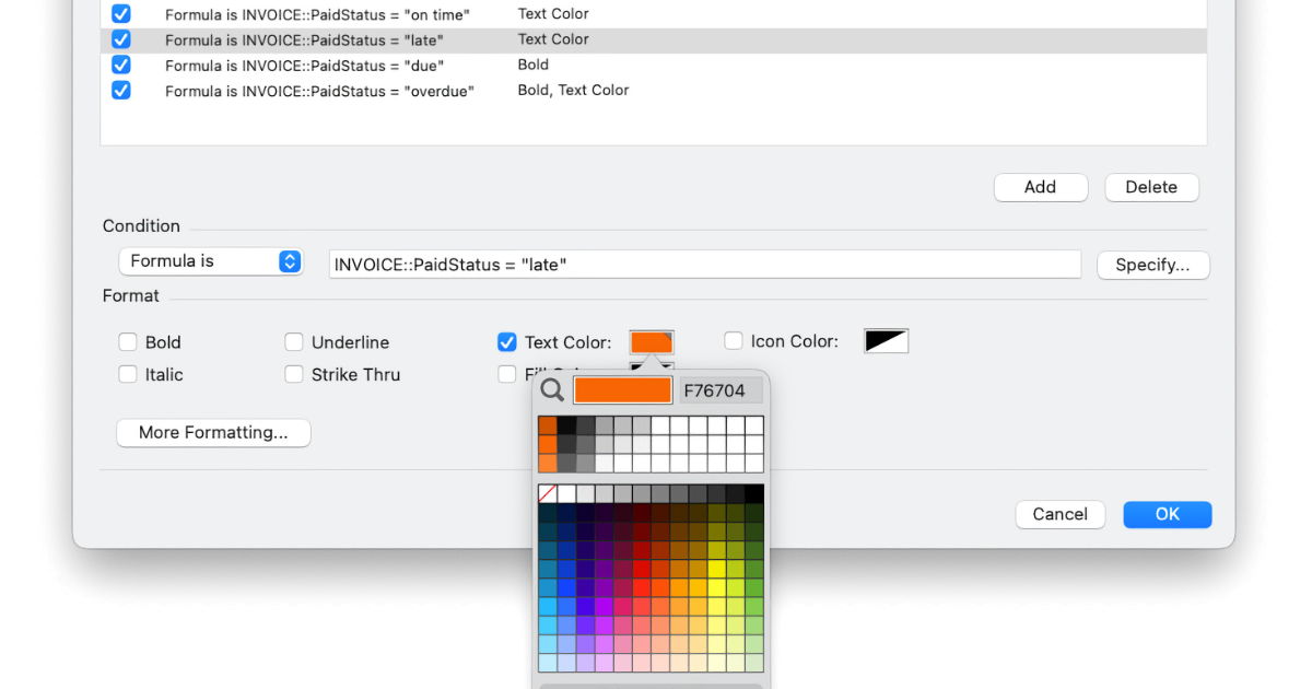 FileMaker performance tip: Use conditional formatting sparingly | 24U ...