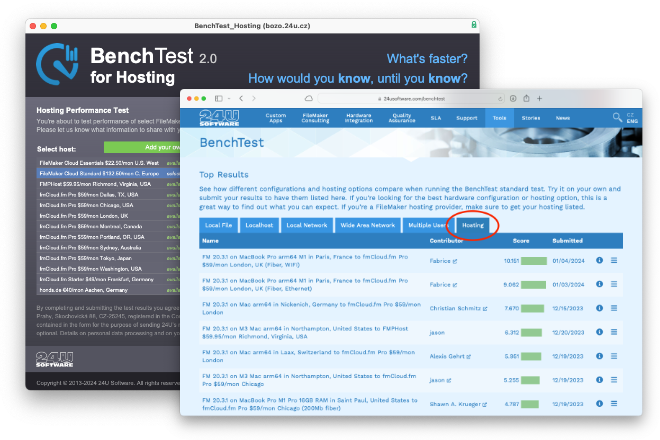 Compare FileMaker Hosting Performance - Preview Image