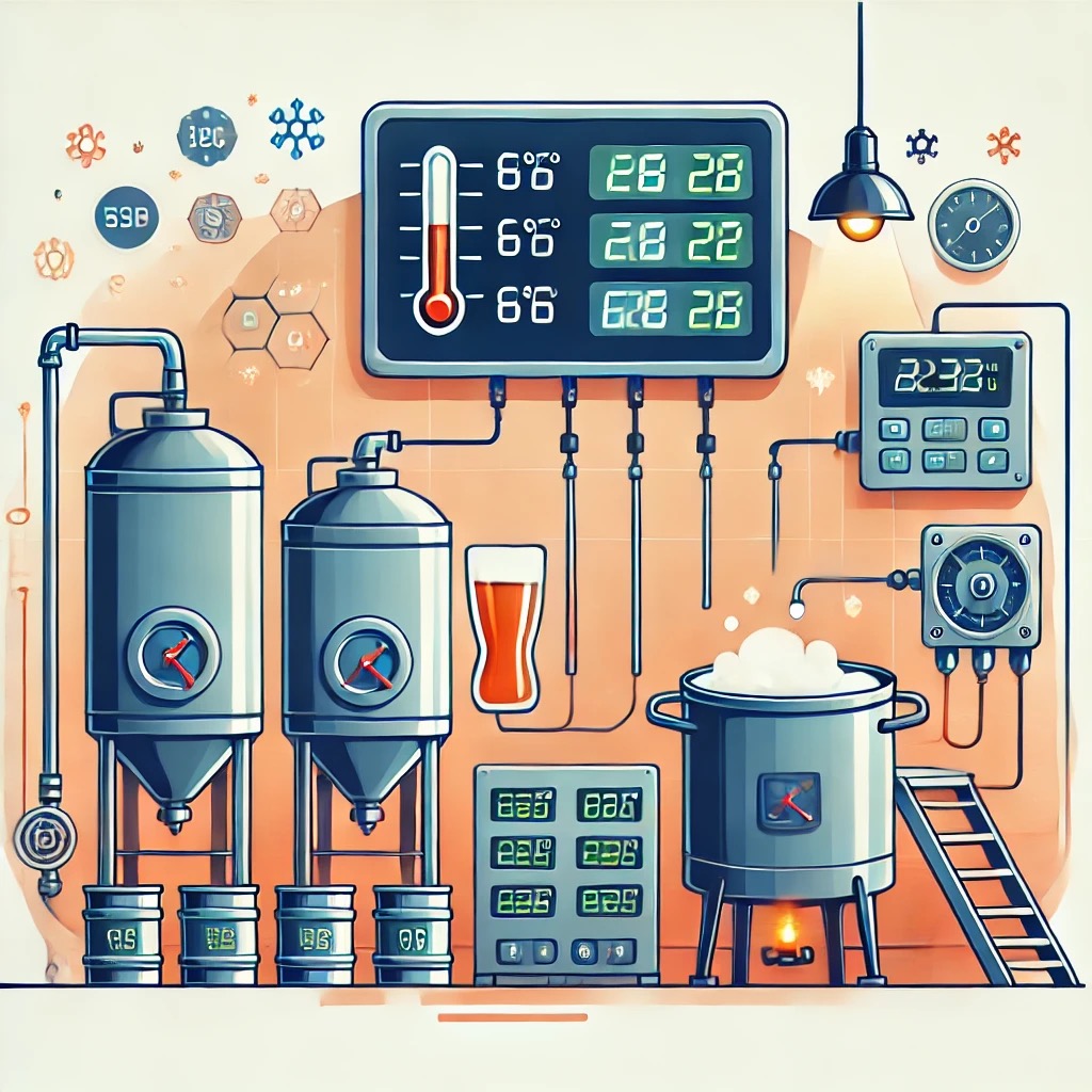 Temperature control in beer brewing